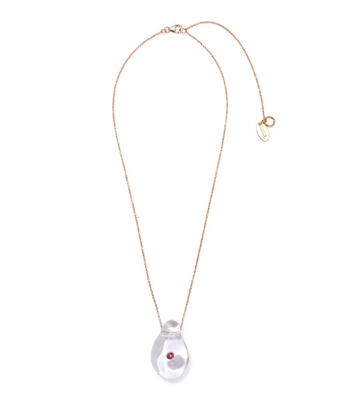 Fashion-Forward Geometric Jewelry For Contemporary Style Muse Pendant Necklace in Clear