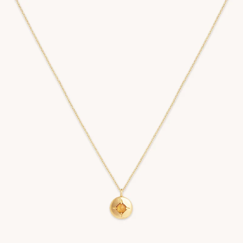Versatile Layering Jewelry For Effortless Chic November Citrine Birthstone Necklace in Solid Gold Versatile Layering Jewelry For Effortless Chic November Citrine Birthstone Necklace in Solid Gold