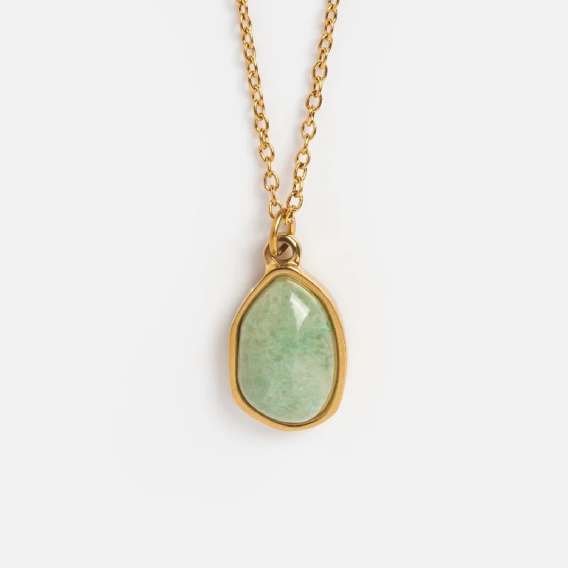 Jewelry Clearance Event – Stock Up Before It's Over Puzzle Pebble Aventurine Stone Necklace