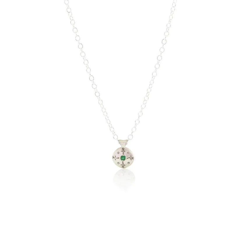 Shop Stylish Jewelry Now And Save Big Silver Lights Charm Pendant - Emerald + Sterling Silver