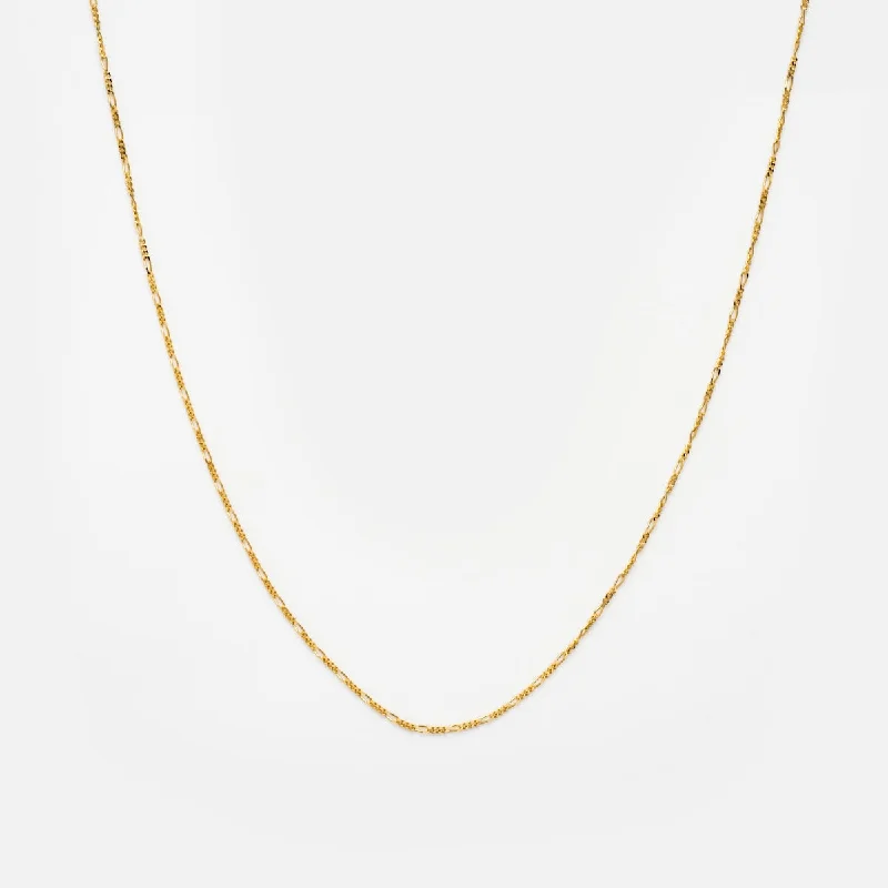 Modern Statement Jewelry For Bold Styling Solid Gold Figaro Chain