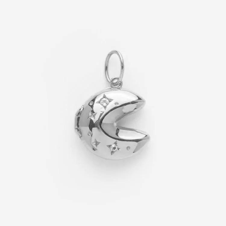Discounted Jewelry For A Glamorous Look Solid Gold Locket Charm in White Gold