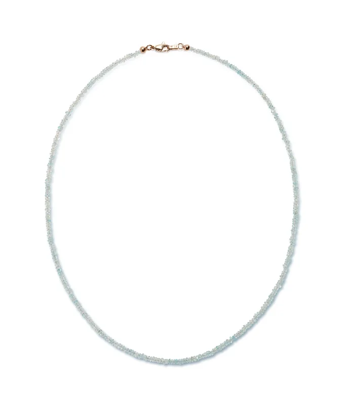 Exclusive Jewelry Sale – Grab Timeless Pieces Now Tiny Beaded 14k Gold Necklace in Aquamarine