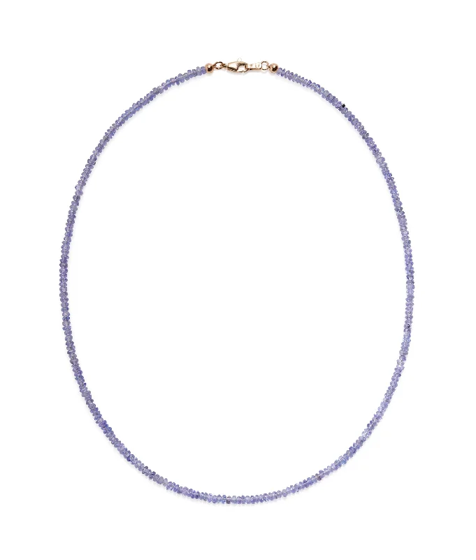 Best Jewelry Deals – Premium Quality At Exclusive Discounts Tiny Beaded 14k Gold Necklace in Tanzanite