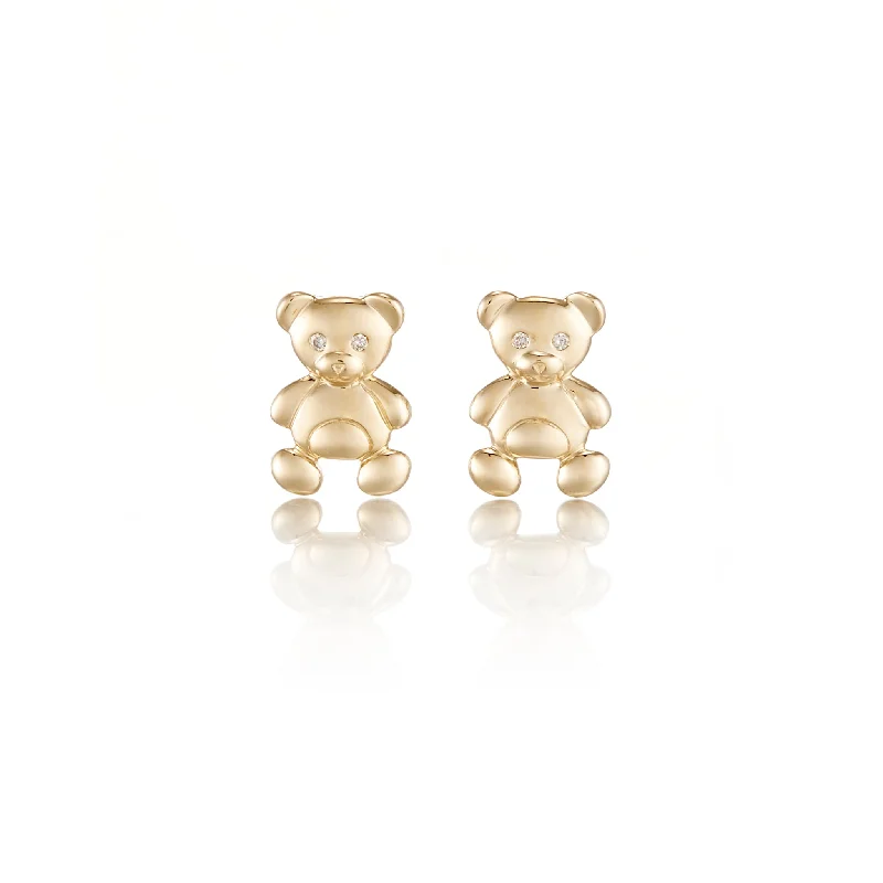 Child's Bear Stud Earrings