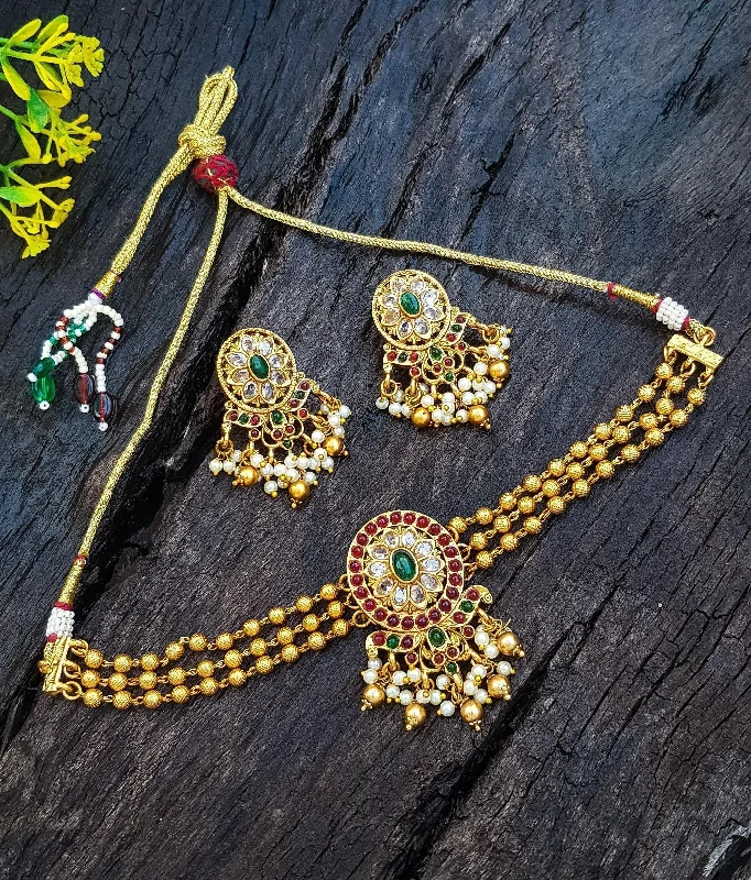 Trending Jewelry Styles Now At Limited-Time Discounts Antique Finish Best seller choker necklace Set