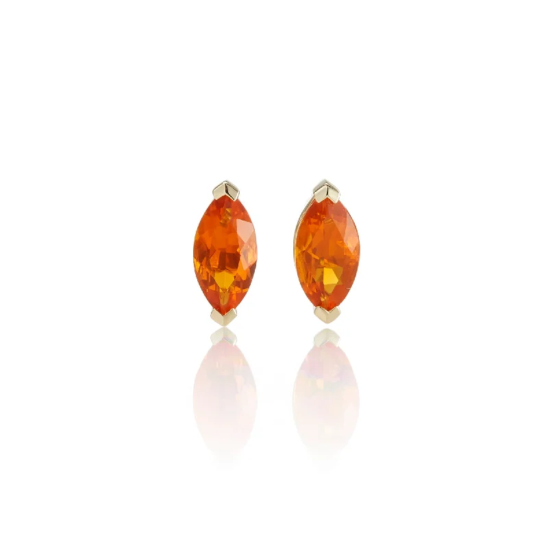 Fire Opal Marquis Stud Earrings