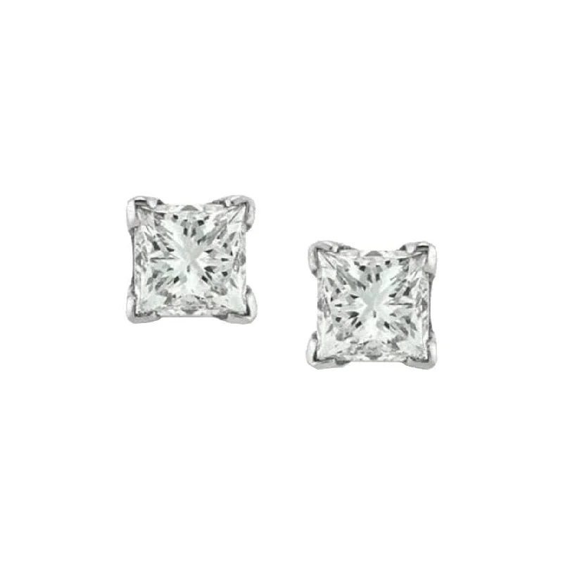 Princess Cut Diamond Stud Earrings (1.25ctw)