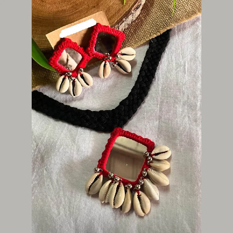 Grab Your Favorite Jewelry At The Lowest Prices Shrijicreation Oxidised Plated Handmade Ghungroo Mirror Necklace Set
