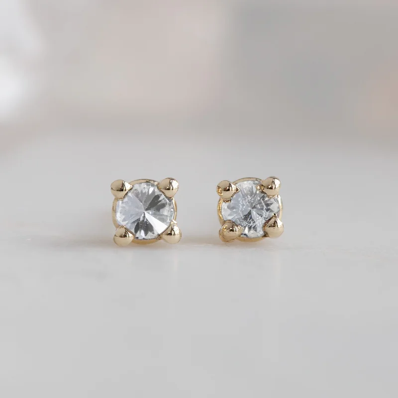Affordable Luxury Jewelry For Every Occasion The Inverted White Diamond Stud Earrings | 14K Yellow Gold Affordable Luxury Jewelry For Every Occasion The Inverted White Diamond Stud Earrings | 14K Yellow Gold
