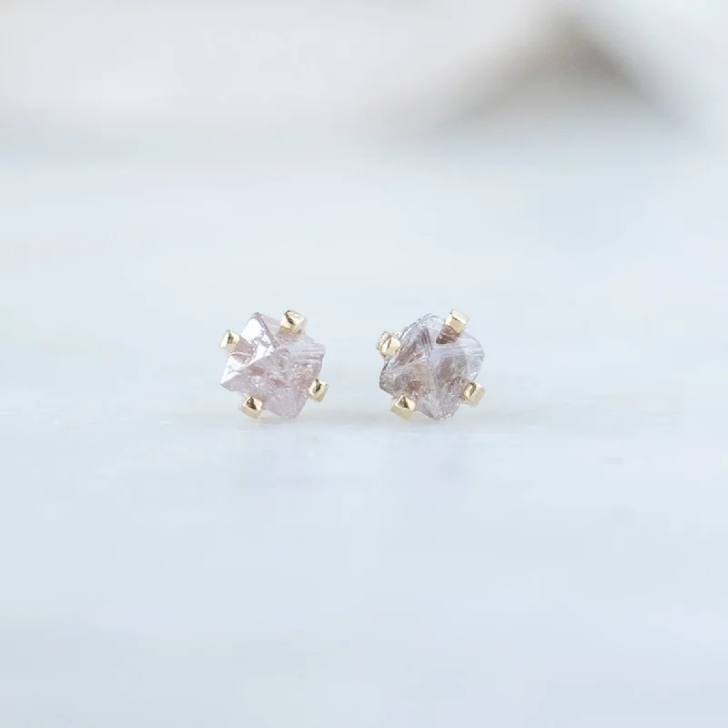 Premium Jewelry Now Available At Special Discounts The Rough Silvery Grey Diamond Stud Earrings | 14K Yellow Gold Premium Jewelry Now Available At Special Discounts The Rough Silvery Grey Diamond Stud Earrings | 14K Yellow Gold