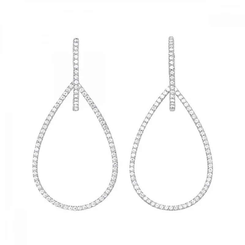 Best Jewelry Sale – Shop Exclusive Designs Now 10KT White Gold Versatile Diamond Dangle Earrings.