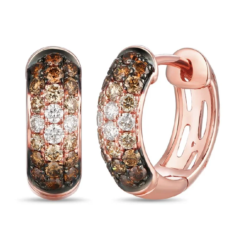 Elegant Jewelry, Affordable Luxury – Shop Now 14KT Strawberry Gold Le Vian Hoop Earrings