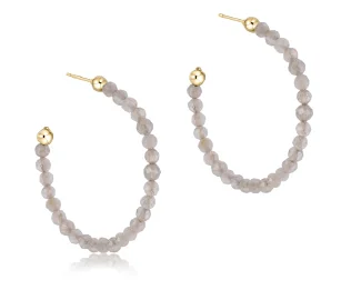 Luxury Jewelry Sale – Elegant Styles At Unbeatable Prices beaded gemstone 1.25" post hoop - 3mm labradorite by enewton