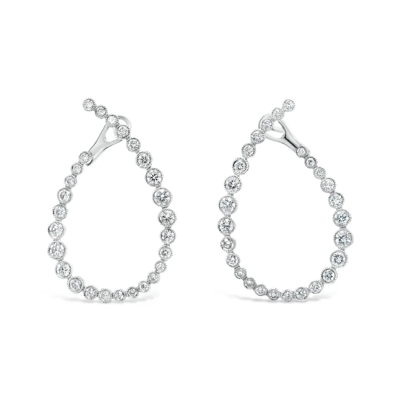 Limited-Time Jewelry Sale – Elegant Styles At Less Bezel-Set Diamond Front-Facing Hoop Earrings