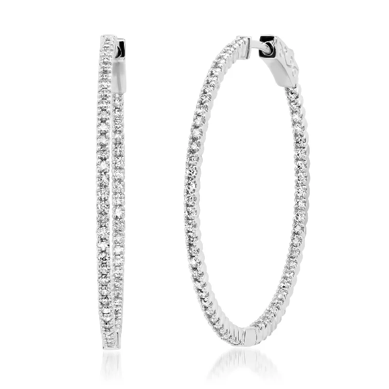 Final Call For Exquisite Jewelry At Reduced Rates BIG Round Endless Diamond Hoop Earrings