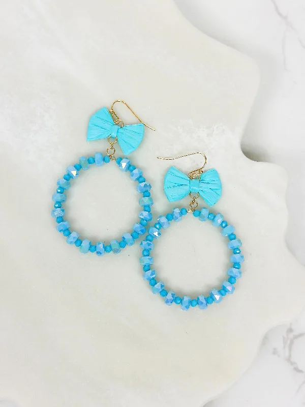 The Perfect Jewelry Piece At The Perfect Price Bow Post Open Dangle Earrings - Turquoise