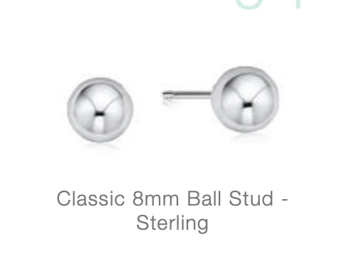 Discounted Jewelry For A Glamorous Look classic 8mm ball stud - sterling by enewton