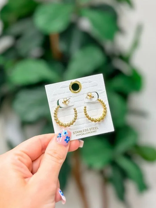 Elegant Jewelry Pieces At Unbelievable Prices Classic Gold Ball Hoop Earrings