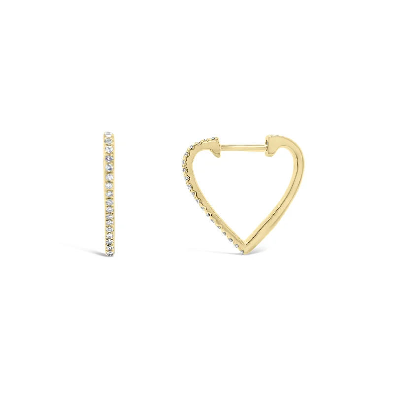 Dainty And Elegant Jewelry Now At Reduced Prices Diamond Open Heart Hoop Earrings