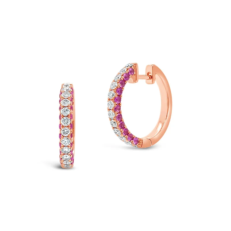 Personalized Jewelry Sale – Meaningful Gifts At Great Prices Diamond & Pink Sapphire Huggie Earrings Personalized Jewelry Sale – Meaningful Gifts At Great Prices Diamond & Pink Sapphire Huggie Earrings