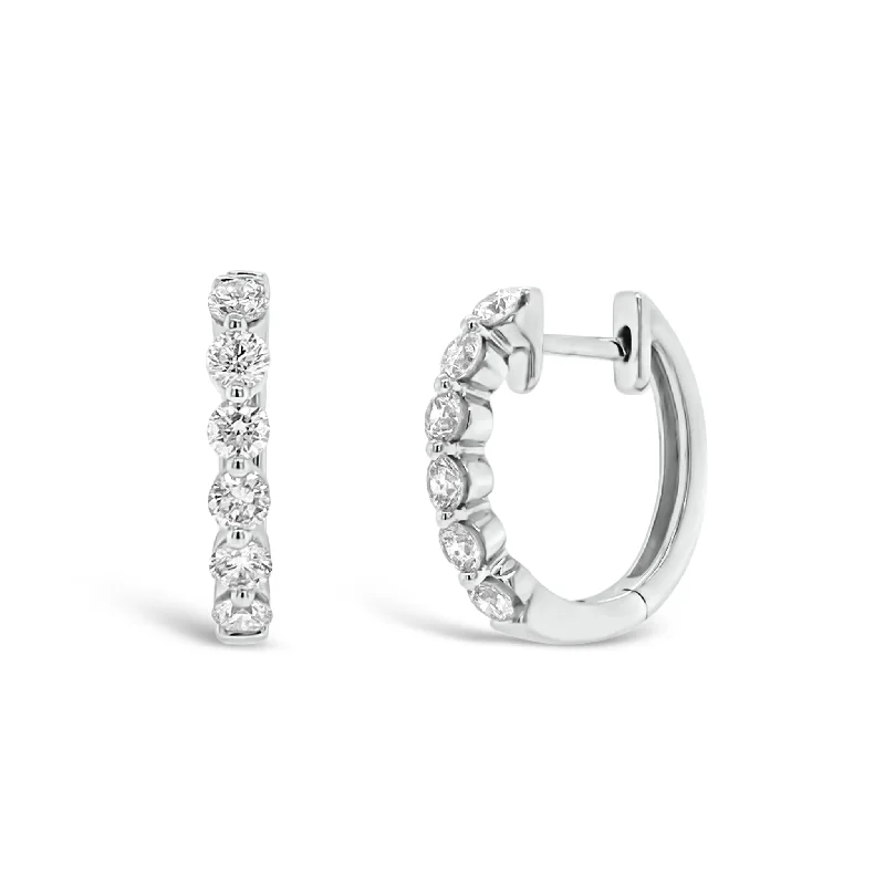 Shop Signature Jewelry Styles At Exclusive Prices Diamond Single-Prong Set Huggie Earrings