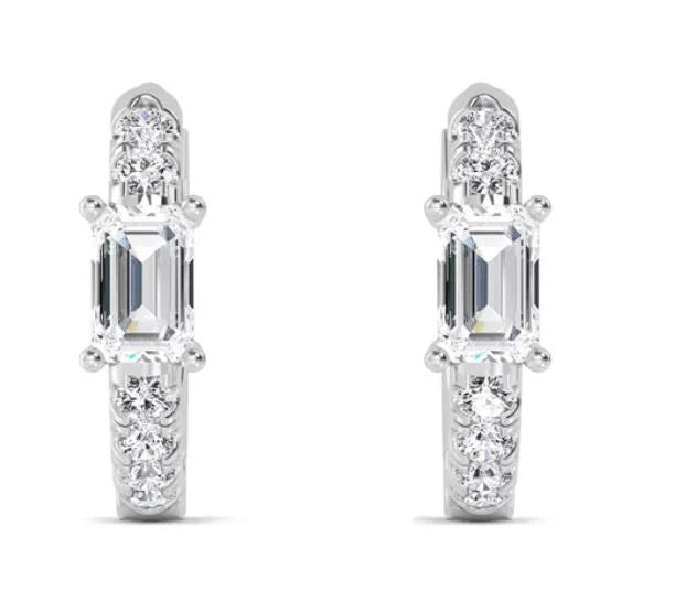 Stunning Jewelry At A Fraction Of The Price Emerald Cut Huggie Earrings