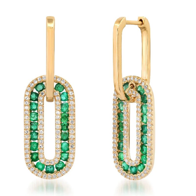 Timeless Beauty, Unbeatable Deals – Jewelry Sale On Emerald & Diamond Deco Drop Earrings