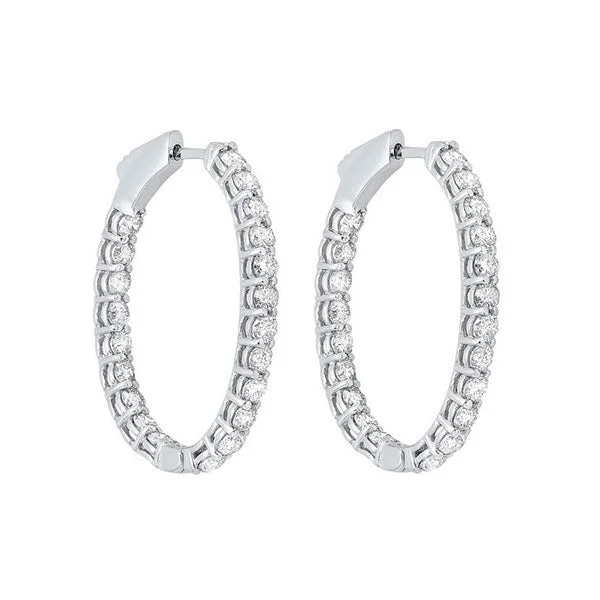 Trendy Minimalist Jewelry For Everyday Wear 14Kt White Gold Diamond (2Ctw) Earring
