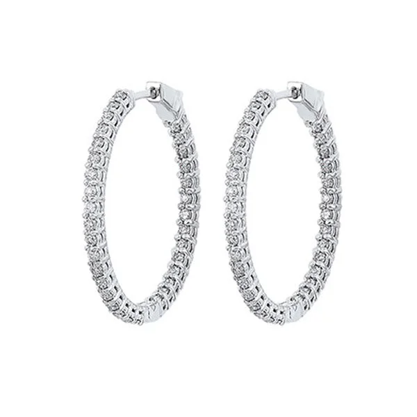 Personalized Engraved Jewelry For Meaningful Gifts 14KT WHITE GOLD DIAMOND (1CTW) EARRING