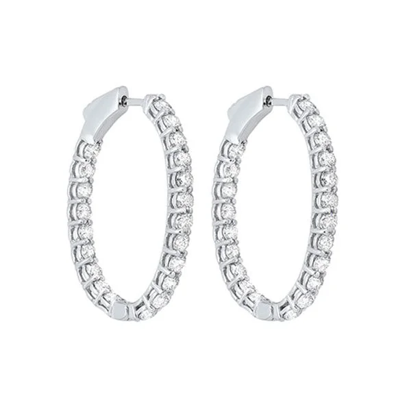 Delicate Crystal Jewelry For Sophisticated Charm 14KT WHITE GOLD DIAMOND (3CTW) EARRING