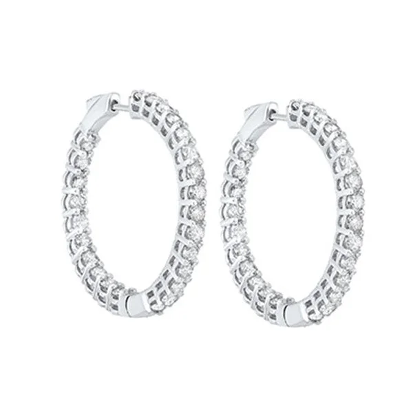 Handmade Pearl Jewelry For Timeless Elegance 14KT WHITE GOLD DIAMOND (5CTW) EARRING