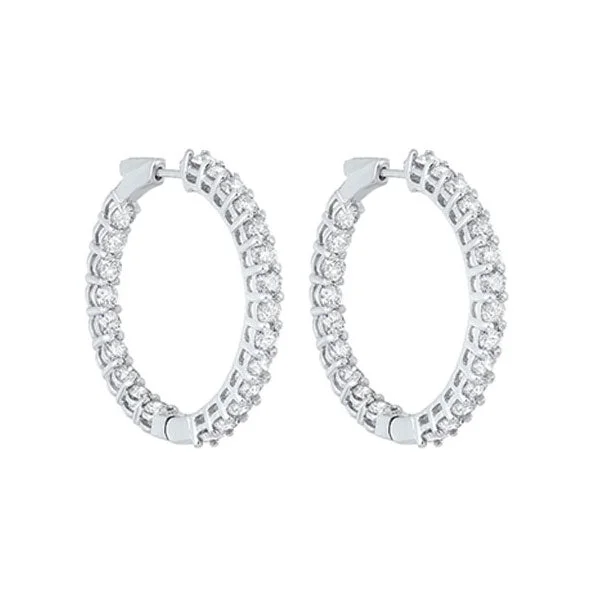 Affordable Gold-Plated Jewelry For Modern Fashion 14KT WHITE GOLD DIAMOND (8 1/2CTW) EARRING