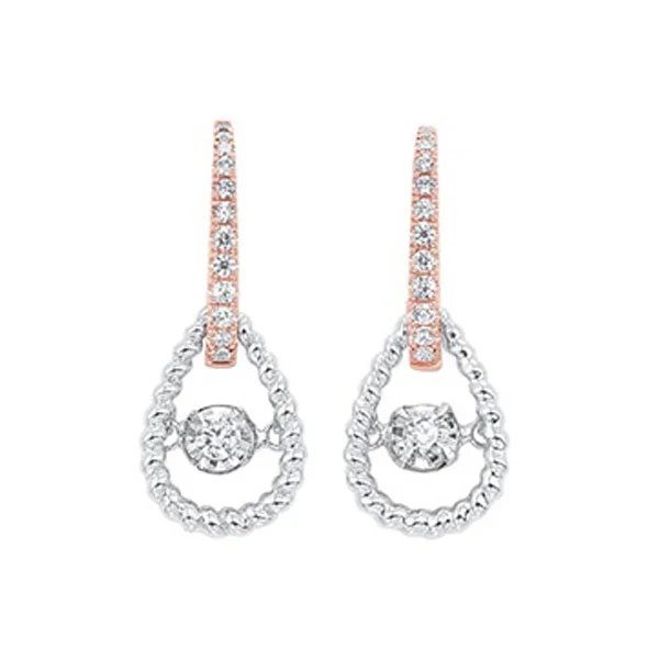 Exclusive Jewelry Offers – Sparkle For Less 10KT WHITE ROSE GOLD DIAMOND (1/4CTW) EARRING