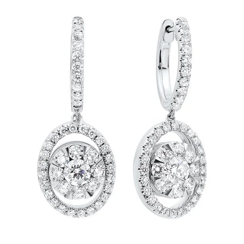 Exclusive Jewelry Bundles At Discounted Prices Diamond Drop Round Earrings In 14K White Gold (1/2 Ct. Tw.)