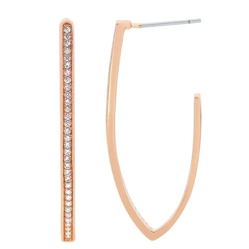 Personalized Jewelry Sale – Meaningful Gifts At Great Prices Diamond Geometric C-Hoop Earrings in Sterling Silver