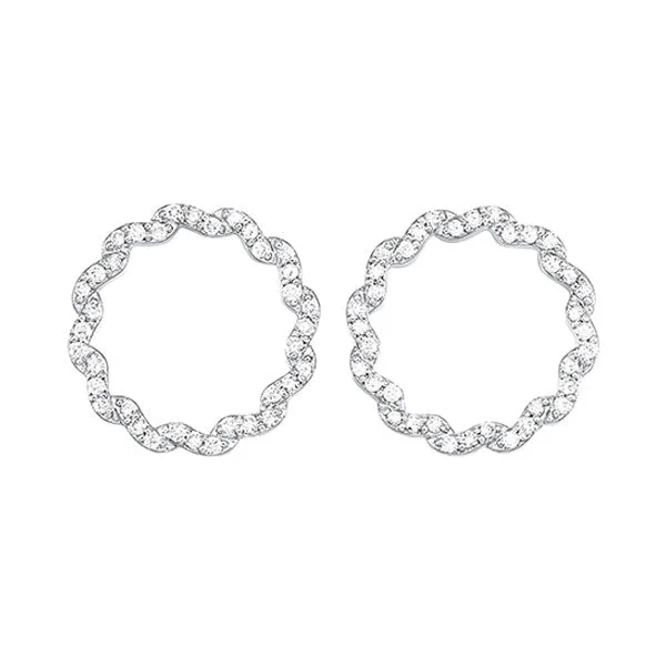 Luxury Meets Affordability – Jewelry Sale Live Now 14KT WHITE GOLD DIAMOND (1CTW) EARRING