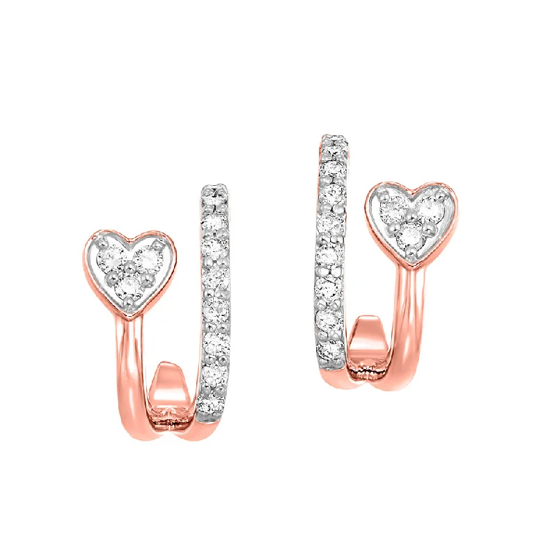 Premium Diamond Jewelry At Once-In-A-Lifetime Discounts 10Kt Rose Gold Diamond 1/4Ctw Earring