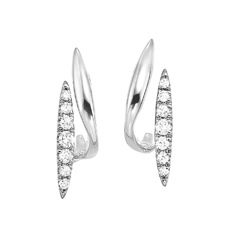 Huge Savings On Premium Jewelry Styles 10KT WHITE GOLD DIAMOND (1/5CTW) EARRING