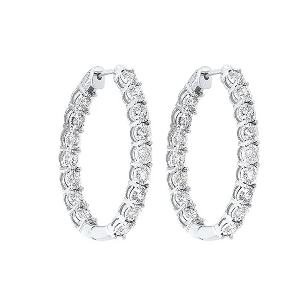 Romantic Heart-Shaped Jewelry For Special Gifts 14KT WHITE GOLD DIAMOND (2CTW) EARRING