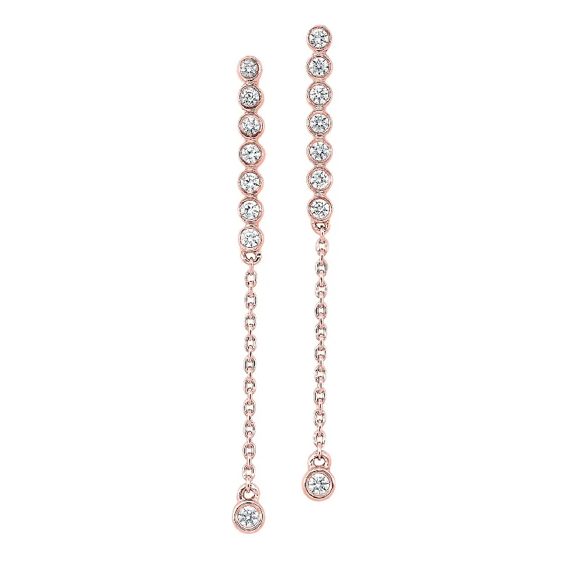 Limited-Time Jewelry Sale – Don't Miss These Deals 14KT Rose Gold Dangle Earrings 1/5 CTW