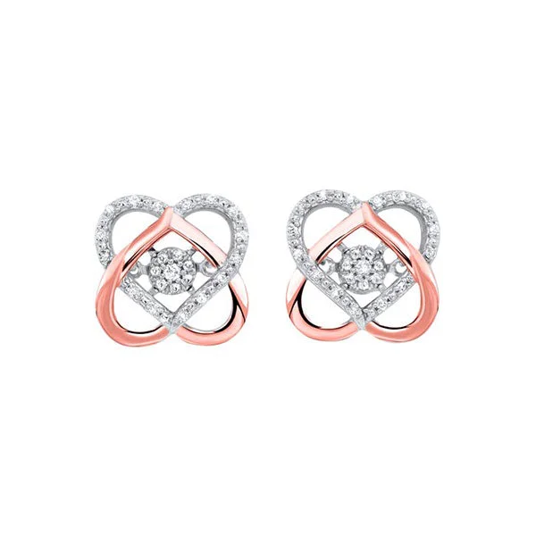 Discounted Luxury Jewelry – Shine Without The Splurge 10KT WHITE ROSE GOLD DIAMOND (1/10 CTW) EARRING