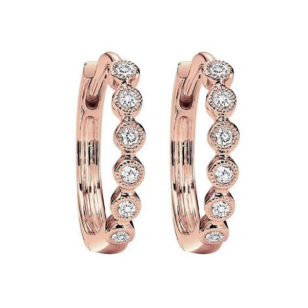 Grab Exquisite Jewelry At The Lowest Prices 10KT ROSE GOLD DIAMOND (1/8CTW) EARRING