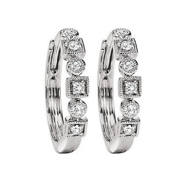 Sparkle On A Budget – Fine Jewelry For Less 10KT WHITE GOLD DIAMOND (1/8CTW) EARRING
