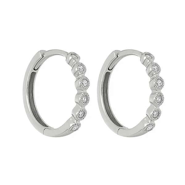 Classic And Modern Jewelry Styles On Sale 14KT WHITE GOLD DIAMOND (1/8CTW) EARRING