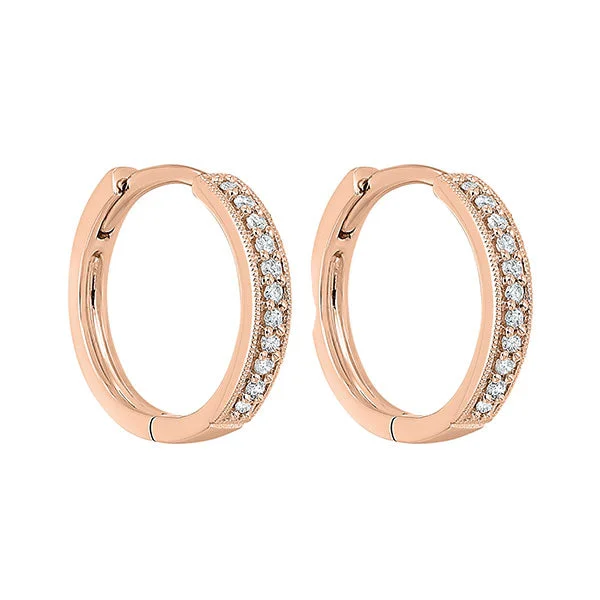 The Perfect Accessory For Less – Jewelry Sale Live 14KT ROSE GOLD DIAMOND (1/6CTW) EARRING