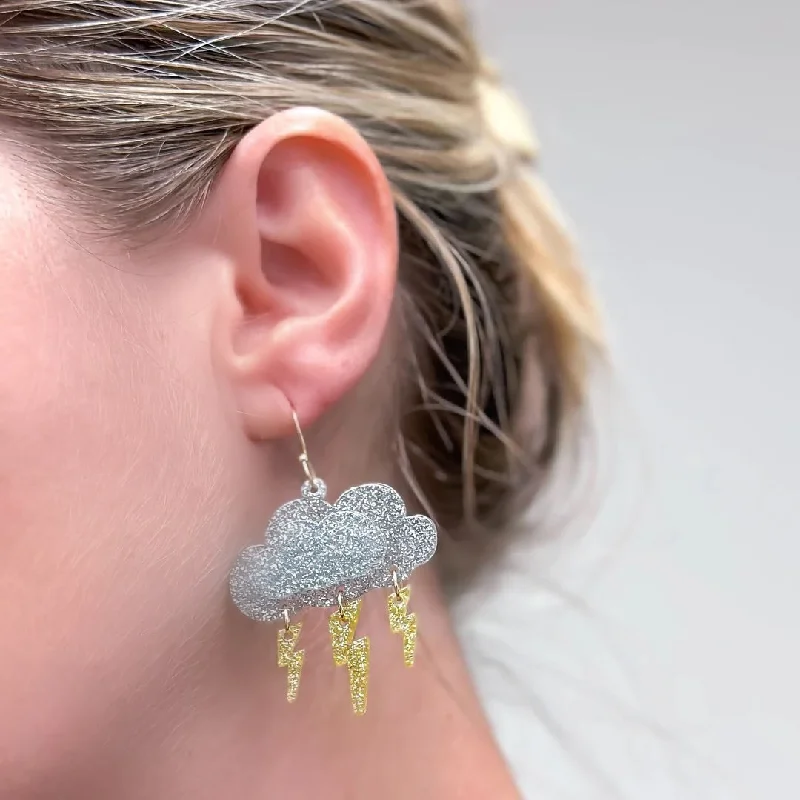 Sparkle On A Budget – Fine Jewelry For Less Glitter Cloud Dangle Earrings