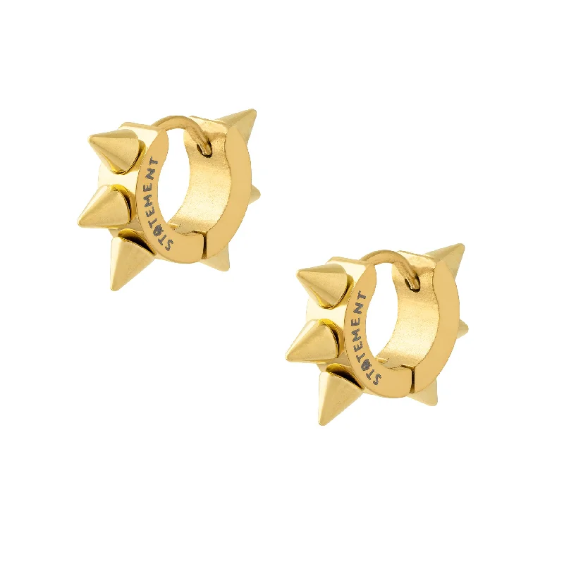 Timeless Elegance At Unbelievable Discounts 6mm Spiked Hoop Earrings (Gold)