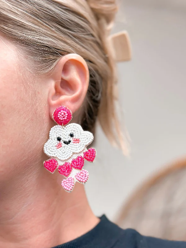 Once-A-Year Jewelry Sale – Grab Your Favorites Now Happy Cloud Beaded Hearts Dangle Earrings