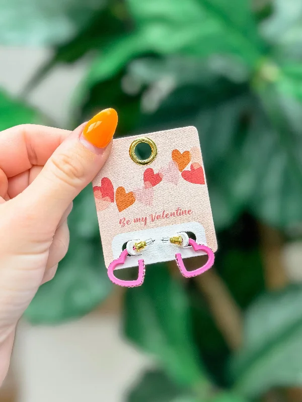 Celebrate Every Occasion With Sparkling Savings Hot Pink Heart Hoops
